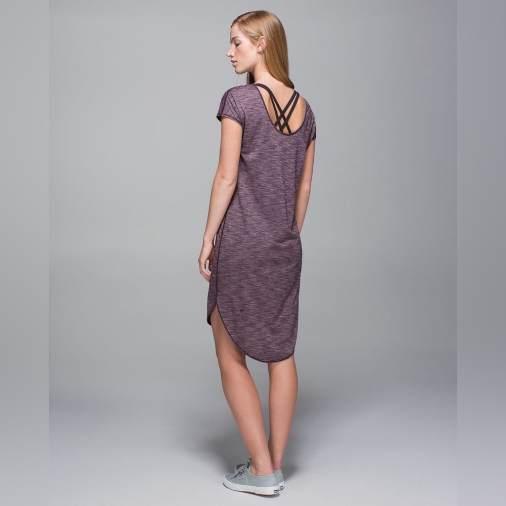 Lululemon Retreat Dress Heathered Black Cherry Size S Fall Layer Casual